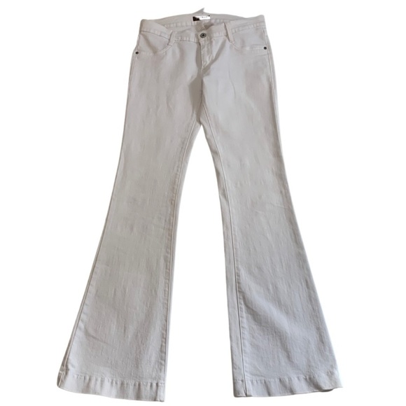 James Jeans Juliette white denim flare jeans, 32, bohemian, hippie, festival - Picture 1 of 7